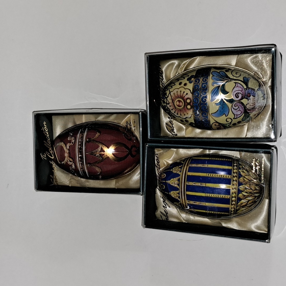 Chambers Candy Faberge Tin Eggs lot of 3